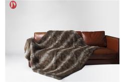 China Darker Brown Chinchilla Faux Fur Blanket Mink Nursery Throws Rectangular supplier