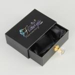 Black Custom Color Logo Printing Hair Extension Packaging Box Glitter Hair Bundle Packaging for sale