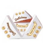 Custom Unique Biodegradable Burger Boxes Fast Food Takeaway Packaging for Burgers Sandwiches Rigid Boxes for sale