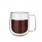 Easy Hold Handle Insulated Espresso Cups , Borosilicate Glass Milk Cup
