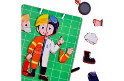 China Magnetic Educational Jigsaw Puzzle Game Different Ocupation Uniforms For Kids supplier