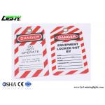 OSHA PVC Custom Lockout Tags Warning Lockout Tags Out for sale