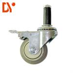 Anti Static Casters Plunger Rod Castor Wheel For Trolley Carts for sale
