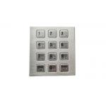 USB Braille Symbol Metal Keypad Panel Mount With 4 x 3 Keys / Metal Dots for sale