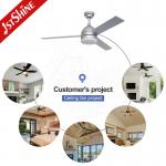 Sliver Dimming DC Motor 220V Modern LED Ceiling Fan Mute 6 Speeds