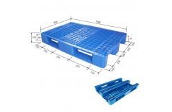 China Dark Blue HDPE Reversible Plastic Pallets 1200 X 800 Grid Surface supplier
