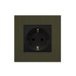 Wall Schuko Socket Outlet 16A Metal Material for Home / Hotel for sale