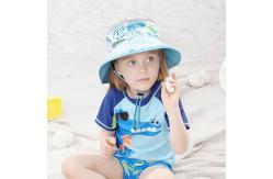 China Wide Brim UPF 50+ Mesh Childrens Bucket Hats 55cm With Neck Flap OEM supplier