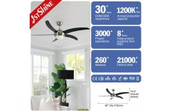 China 53.4w Modern LED Ceiling Fan 3 Speed Choice With Reversible Motor supplier