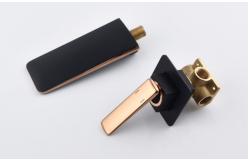 China Black Golden Copper Waterfall ODM Concealed Basin Faucet supplier