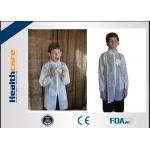 Long Sleeve Light Weight Disposable Lab Gowns / Disposable Visitor Coats For Children for sale
