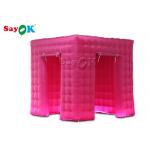 Event Booth Displays Square Double Middle Door Video Inflatable Photo Booth With Led Light for sale