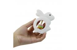 China Eco Friendly Silicone Baby Toys Rattle Rabbit Shape For Toddler supplier
