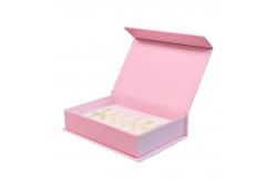 China Custom Pink Perfume Essential Oil Bottle Foam Magnetic Paper Boxes with Matt Lamination supplier