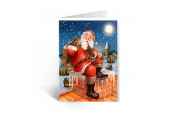 China Christmas Design Lenticular Gift Cards 3D Effect Customised 12x17cm Fold supplier