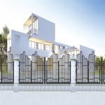 Aluminum Railing with Customizable Horizontal Slat Design for Pool and Yard