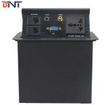 Black Aluminum Alloy 5Mm Panel Thickness  Table Pop Up Power Data Jack for sale
