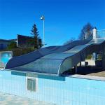 Stainless Steel Swimming Pool Water Slide 2.0m Height Anti Oxidation For Family for sale