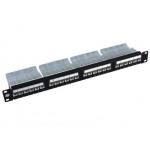 19 24 Port Rack Mount Patch Panel Cat6 110-IDC UTP Unshielded For Cabling for sale