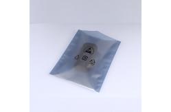 China 0.075mm ESD anti static package Zipper Open Top Aluminum Back Seal supplier