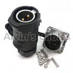 XHE20 IP67 2 Pin Plastic Electrical Connectors 2.7*2mm Outer Diameter Solder Termination for sale
