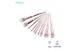 China Recyclable Synthetic Plastic Makeup Brushes Eco Friendly 10 Pieces BSCI supplier