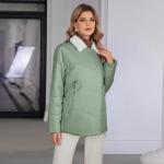 Europe Winter Padded Coat For Mid Aged Women Polyester Fabric Type Regular Length Double Pockets And Imitation Goat Fur for sale