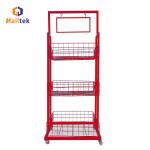 Customized Supermarket Promotion Mesh Cage With Wheels for sale
