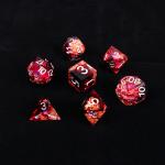 Red foil gold natural resin multi -faceted desktop game Dice Border Gate