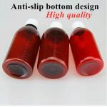 100ml 120ml 150ml 200L Customized Empty Plastic Amber Syrup Bottle Oral Liquid Medicine Pet Container Cough syrup bottle for sale