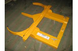 China Double Barrel Single Fork Mounted Forklift Drum Gripper Handling Attachments 1500lbs supplier