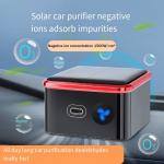 Car Mounted Solar Air Purifier Negative Ion Ozone Dual Air Purification for sale