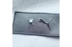 China Screen Printing Silicone 3D Logo 5cm Printed Fabric Labels supplier