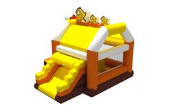 China Tarpaulin Chicken Cartoon Inflatable Bounce House Slide Combo Inflatable Playground supplier