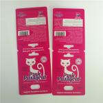 UV Effect Pink Pussycat Paper Cards Capsule Blister Packaging With Container Bullet for sale