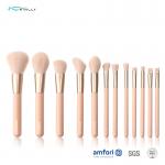 Poly Bag Wooden Handle 12pcs Cosmetic Makeup Brush Set for sale