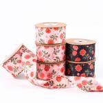 2.5cm-4cm Polyester Ribbon Double Face Weave Edge Packing Ribbon for sale