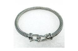 China (B-92)2015 New Style Designer Jewelry Silve Plated Buckle Cable Bracelet supplier