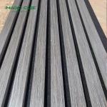 26kg/pcs Sound Absorption Acoustic Panel for 3D Polyester Fiber MDF Black Wooden Ceiling for sale