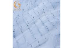 China Wonderful Feather Embroidered Mesh Lace Fabric Shiny Sequins 91.44cm Length supplier