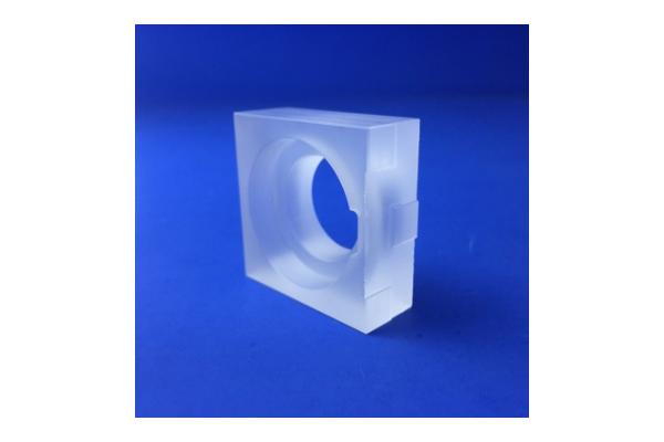 1200°C Work Temperature Fused Quartz Glass Plate With Stepped Bores