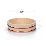 Diameter 39cm white pine Wooden Hangiri Rice Mixing Bowl for sale