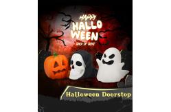 China Noctilucent Skeleton Halloween Door Stopper Wedge Non Phthalate PVC Material supplier