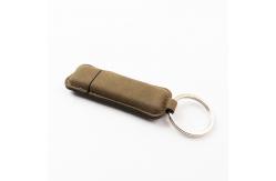 China Graded A Full Memory Leather USB Flash Drive With Custom Logo Printing supplier