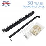 110 IDC Network Patch Panel Cat6 UTP Unshielded 1u Cold Roll Steel Material for sale