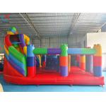 Customized LEGO Block Splicing Inflatable Bouncy House With Slide Combo For Kids