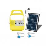 Outdoor Camping 3W LED Solar Lighting System Audio Solar Home System Kit