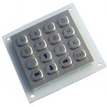 Rear Panel Mounting Metal Keypad Dot Matrix 16 Keys Waterproof