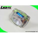 15000lux Compact LED Miners Cap Lamp IP67 Waterproof Transparent ABS With OLED Display for sale