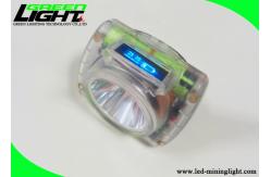 China 15000lux Compact LED Miners Cap Lamp IP67 Waterproof Transparent ABS With OLED Display supplier